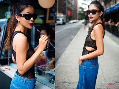 Mâu Thủy với street style gợi cảm trên đường phố New York