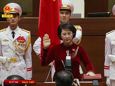 Bà Kim Ngân lần thứ hai tuyên thệ nhậm chức