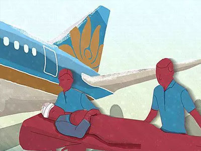 Vietnam Airlines hoãn chuyến bay để vận chuyển hành khách Hàn Quốc bị thương nặng