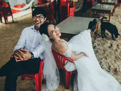 Ảnh cưới "cười thả ga", tạo dáng hài hước của cặp 9X Sài Gòn