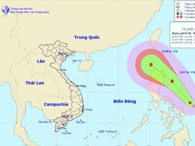 Ngày mai, áp thấp nhiệt đới có thể mạnh thành bão