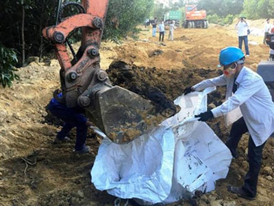 Bùn thải Formosa chôn lấp trái phép tại Kỳ Anh là chất thải nguy hại