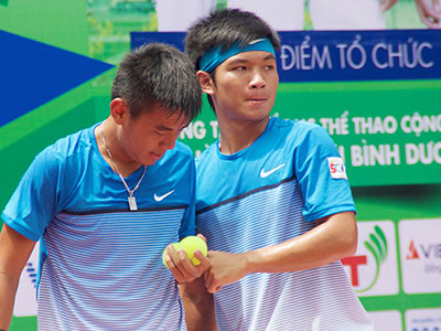 Hoàng Nam, Hoàng Thiên thắng dễ, vào tứ kết đôi nam Vietnam F2 Futures