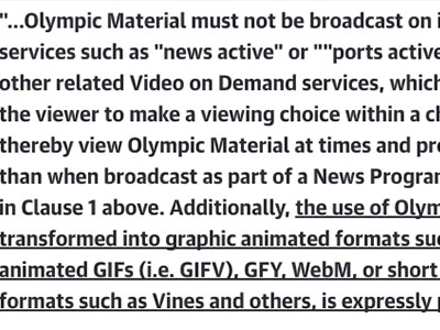 Olympic Rio nói không với ảnh GIF