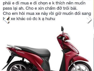 Tranh cãi chuyện con gái rao bán xe ga bố mua vì không ưng ý