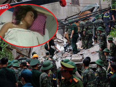 Cô gái gặp nạn trong vụ sập nhà ở Cửa Bắc có nguy cơ bị cắt chân