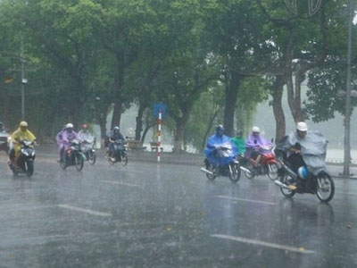 Đêm nay, mưa vừa đến mưa to bao phủ toàn miền Bắc