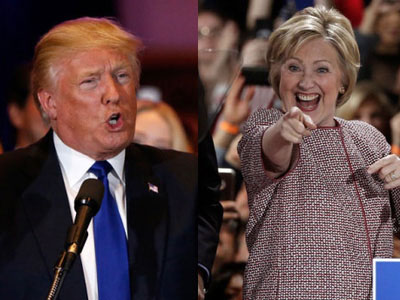 Ông Trump bị bà Clinton bỏ xa, đảng Cộng hòa "ghẻ lạnh"