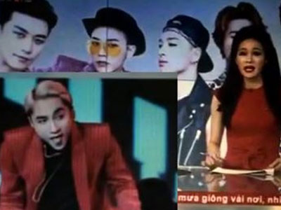 VTV đăng nhầm hình Sơn Tùng M-TP khi đưa tin về Big Bang
