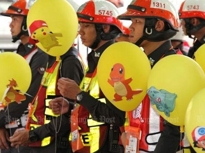 Cảnh sát sẽ bắt người chơi Pokemon Go trên đường phố Bangkok