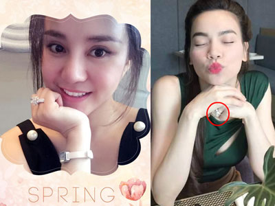 Vy Oanh khoe chiếc nhẫn kim cương 22 tỷ đồng giống Hồ Ngọc Hà?