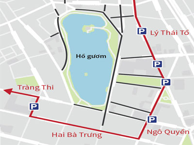 [Đồ họa] Xe lưu thông thế nào quanh 16 phố đi bộ Hồ Gươm?
