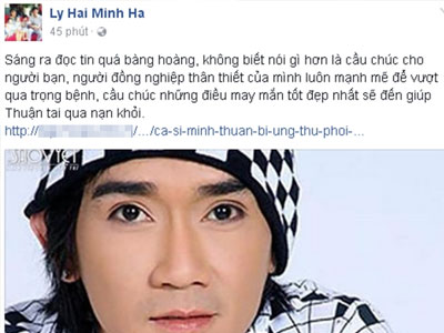 Sao Việt bàng hoàng khi biết tin Minh Thuận bị ung thư phổi và đang nguy kịch
