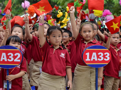 Lễ khai giảng tại ngôi trường chất lượng cao ở Hà Nội