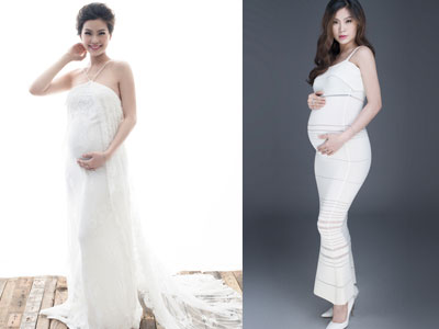 Diễm Trang khoe bụng bầu trước ngày lâm bồn