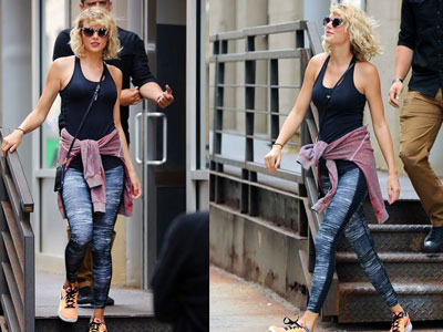 Taylor Swift mỉm cười vui vẻ trên phố sau khi "đá" Tom Hiddleston