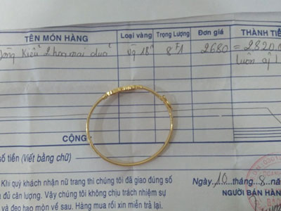 Chiêu trò vàng nữ trang "móc túi" người dân