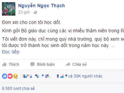 Người viết "lá đơn xin cho con học dốt" nói gì?