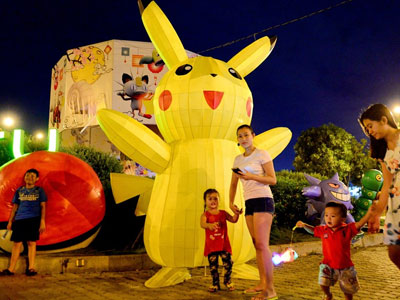 Phố lồng đèn Pokemon thu hút giới trẻ Sài Gòn