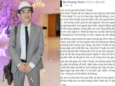 Tâm thư cảm ơn từ gia đình Minh Thuận sau lễ cầu an