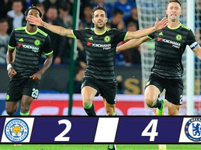 Fabregas vụt sáng, Chelsea loại Leicester ở vòng 3 Cúp Liên đoàn