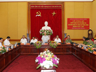 Tổng Bí thư lần đầu tham gia Đảng ủy Công an Trung ương