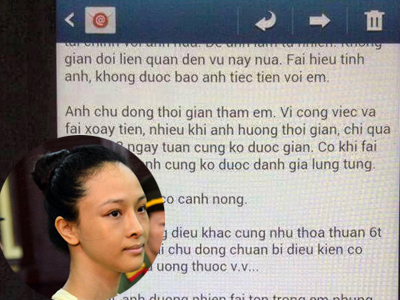 Email "hợp đồng tình ái" được cho là của đại gia Sài Gòn gửi hoa hậu Phương Nga xuất hiện trên mạng