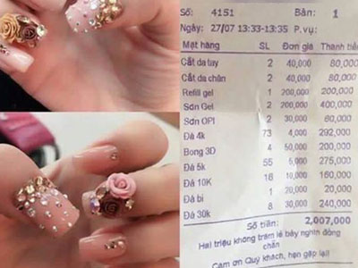 Tranh cãi sôi nổi vì cái hóa đơn làm móng hơn 2 triệu - Mới thấy chị em chịu chi đến thế nào