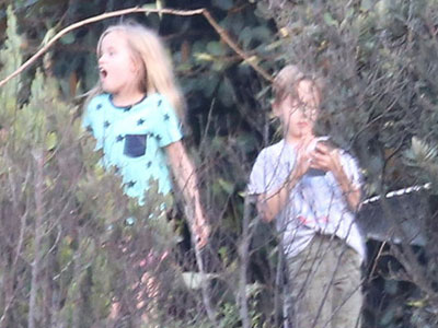 Cặp song sinh của Jolie-Pitt vui đùa trong biệt thự đi thuê