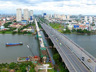 Hợp long cầu metro vượt sông Sài Gòn