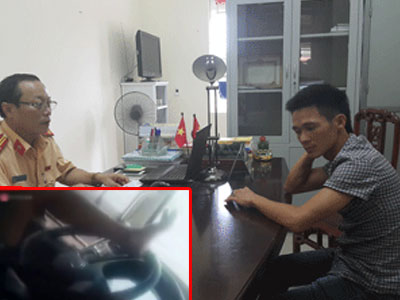 Cảnh sát lần ra tài xế dùng chân lái xe 8 tấn từ clip trên mạng