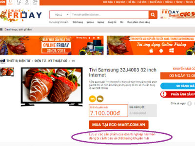 Ngày mua sắm mùa thu Online Friday 2016 đạt doanh thu 170 tỷ