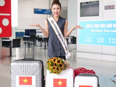 Bảo Như mang bốn vali quần áo dự thi Hoa hậu Liên lục địa