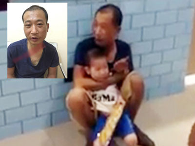 Giây phút nghẹt thở giải cứu cháu bé 2 tuổi bị đối tượng ngáo đá khống chế
