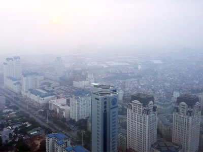 Khói rơm rạ bao phủ cửa ngõ Hà Nội