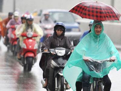 Không khí lạnh ảnh hưởng tới Bắc Bộ, Hà Nội mưa dông