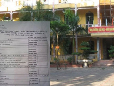 Một trường THPT ở Hà Nội kêu gọi ủng hộ tảng đá trị giá 100 triệu