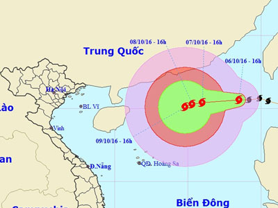 Bão số 6 đang tiếp tục mạnh thêm