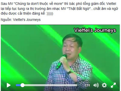 Phó Tổng GĐ Viettel hát “Thật bất ngờ” chất lừ, dân mạng “đảo điên”