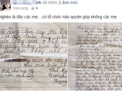 Xót xa đơn xin thôi học của nam sinh lớp 7 vì bố mẹ bệnh nặng, nhà hết gạo ăn