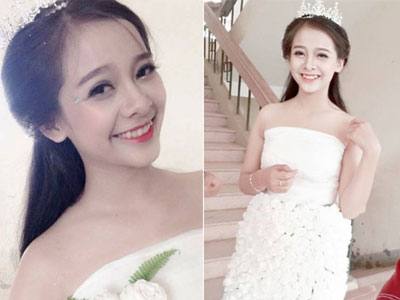 Cô gái Chăm đẹp hút hồn với váy cưới làm từ giấy ăn