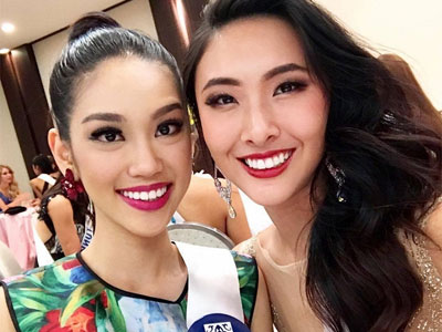 Phương Linh nhận quà bất ngờ tại cuộc thi Hoa Hậu Quốc tế 2016