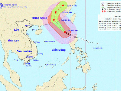 Siêu bão Haima sẽ đổ bộ vào Quảng Đông, Trung Quốc