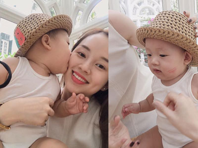 Ly "Kute" tung loạt ảnh đưa con trai đi chơi