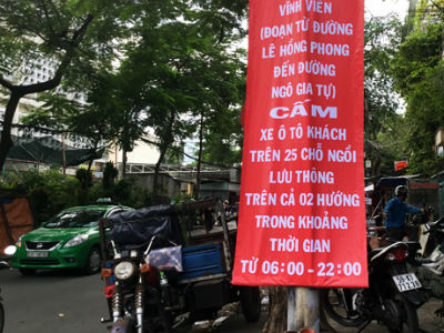 TP HCM cấm ôtô khách ở 3 đường trung tâm