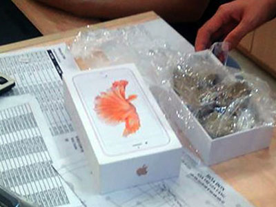 Đánh tráo sỏi, đá vào 15 hộp điện thoại iPhone