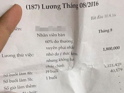 Quần quật làm 27 ngày, nam thanh niên nhận 245 nghìn đồng
