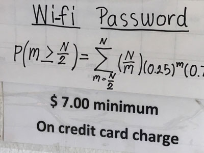 Cửa hàng bắt khách giải bài toán này mới có mật khẩu wifi