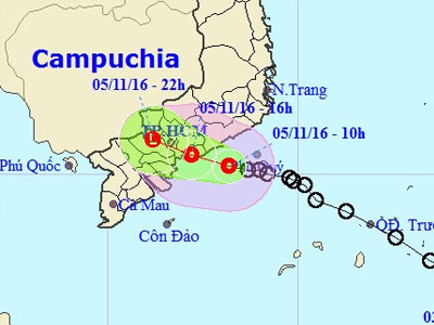 Áp thấp nhiệt đới ảnh hưởng trực tiếp tới TP.HCM