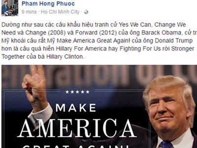 Facebook Việt nhuộm màu bầu cử Mỹ